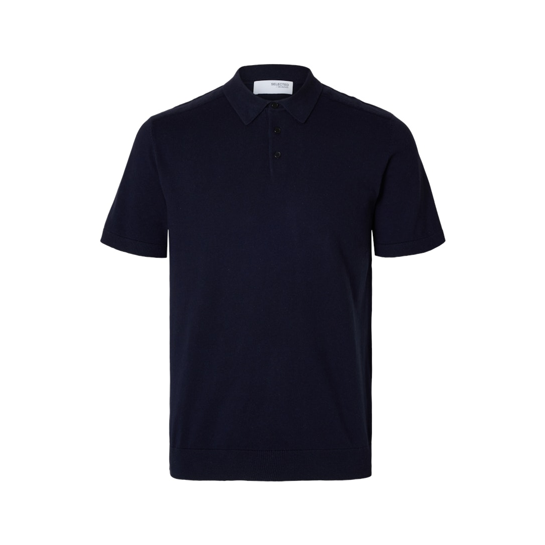 Selected Men Blau - Gestricktes Polo Shirt - Gr. - S - Bild 4