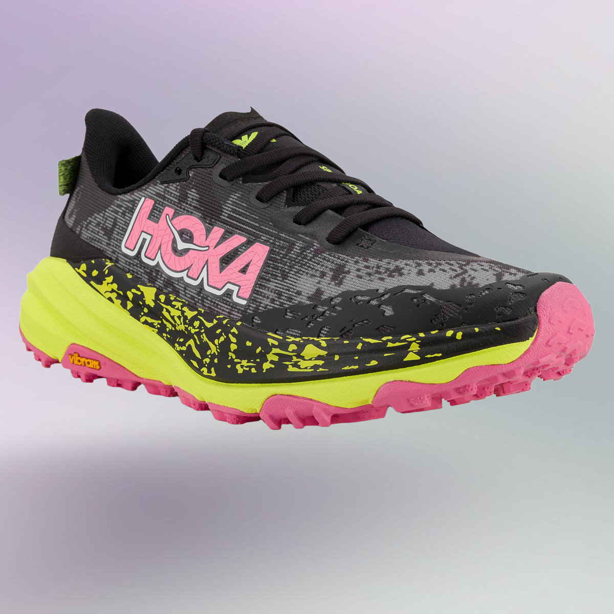 Chaussure Trail Hoka One One Speedgoat 6 Neon Pack - Noir - pour Femme - taille 40