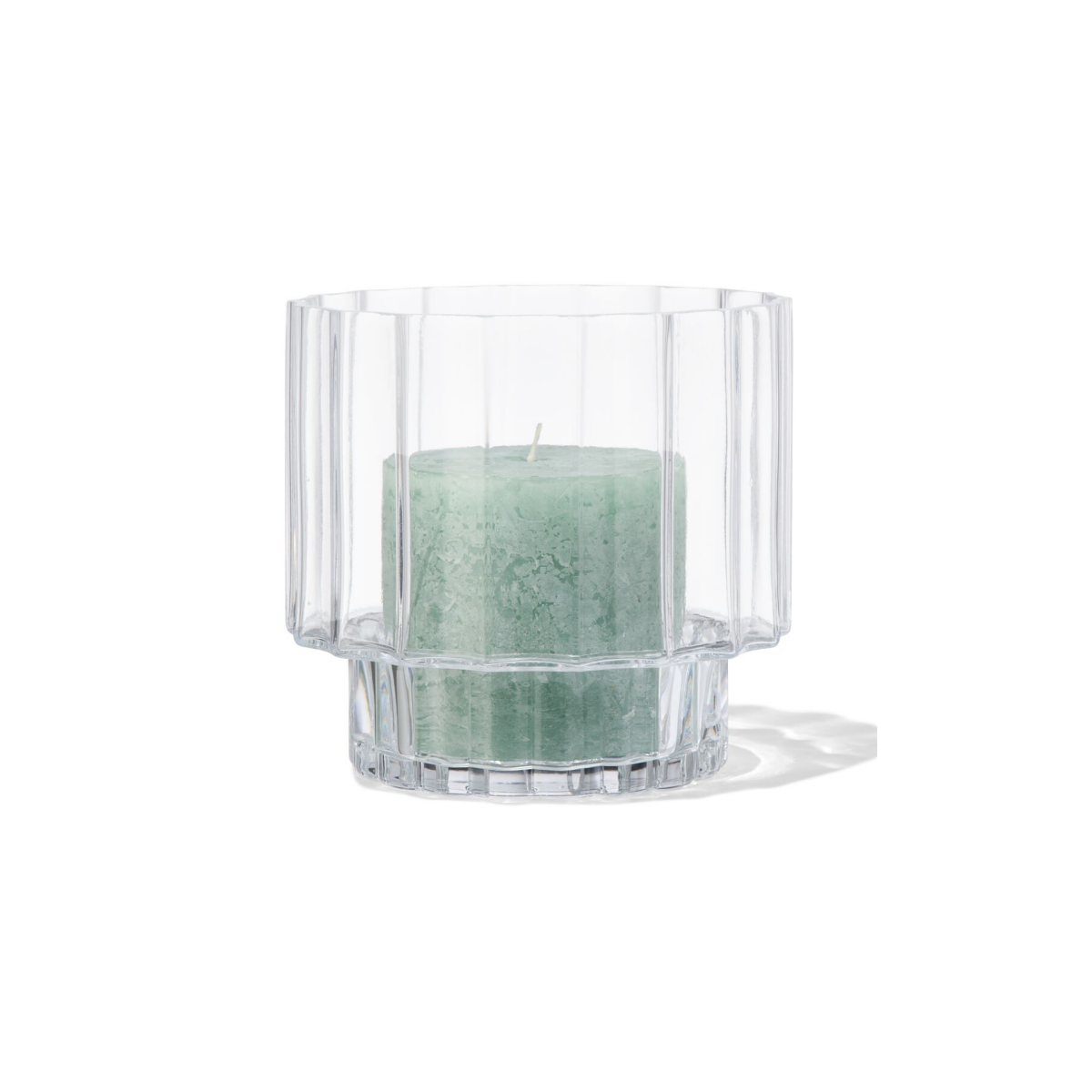 HEMA HEMA Lantaarn ⌀18x16.5cm Glas Retro (transparant)