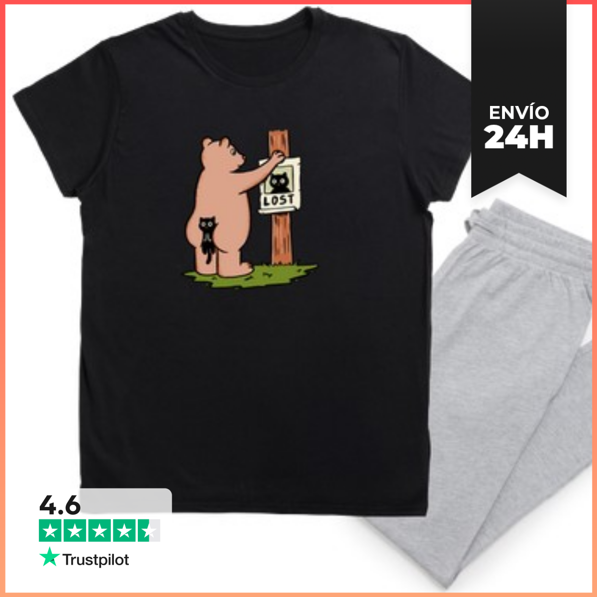 Pijama Gato Perdido LaTostadora