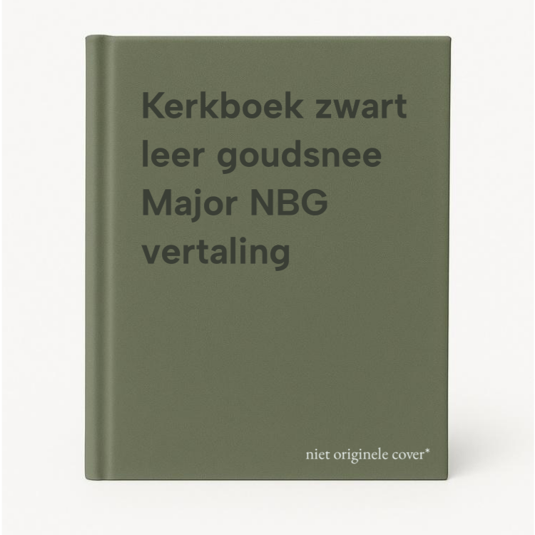Kerkboek Zwart Leer Goudsnee Major Nbg Vertaling
