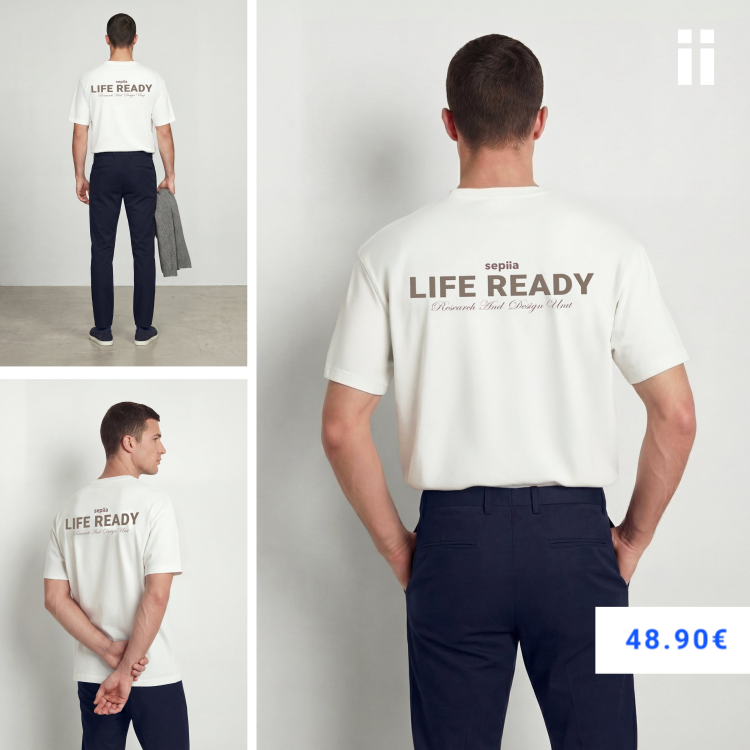 Camiseta hombre cuello redondo blanca Soft