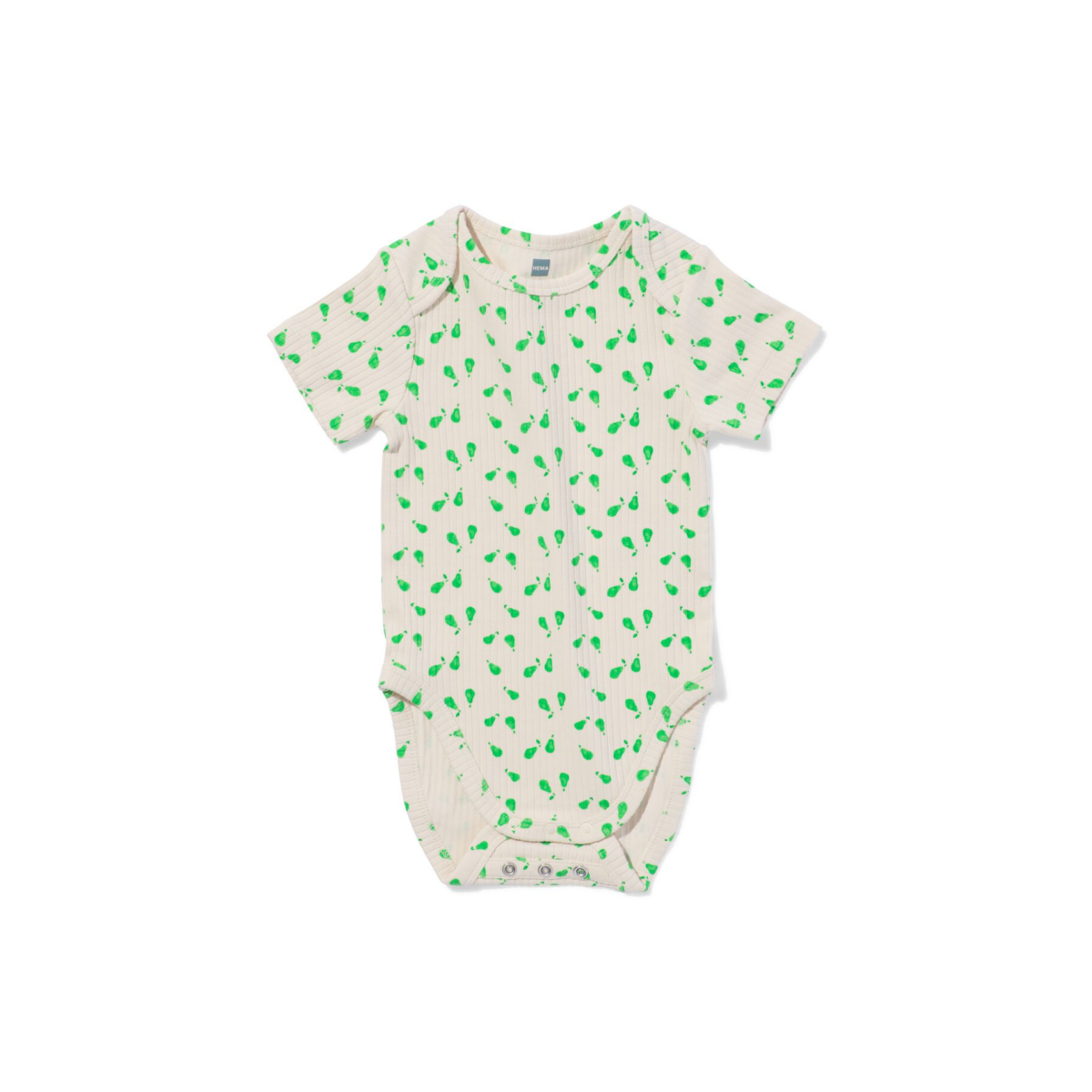 HEMA HEMA Baby Meegroeiromper LENZING™ ECOVERO™ Rib Peren Beige (beige)