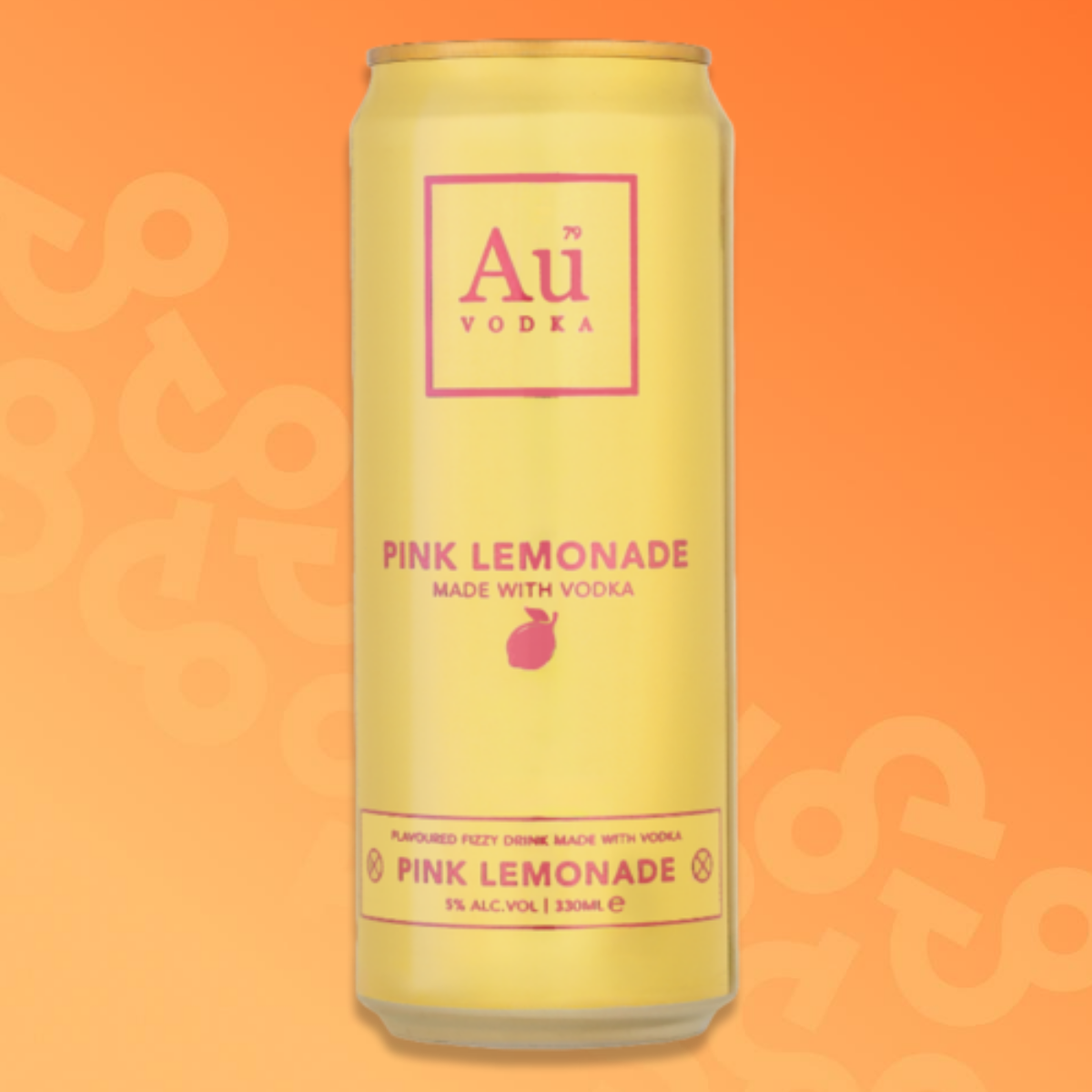 Lattina di AU Vodka Pink Lemonade da 33 cl