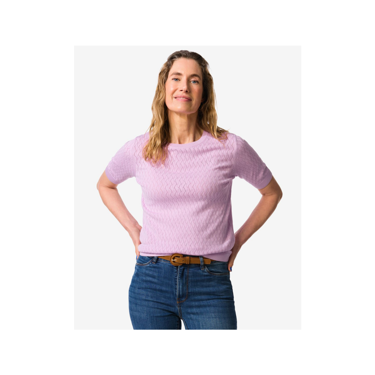 HEMA Damestrui Fally fijngebreid lila (lila)