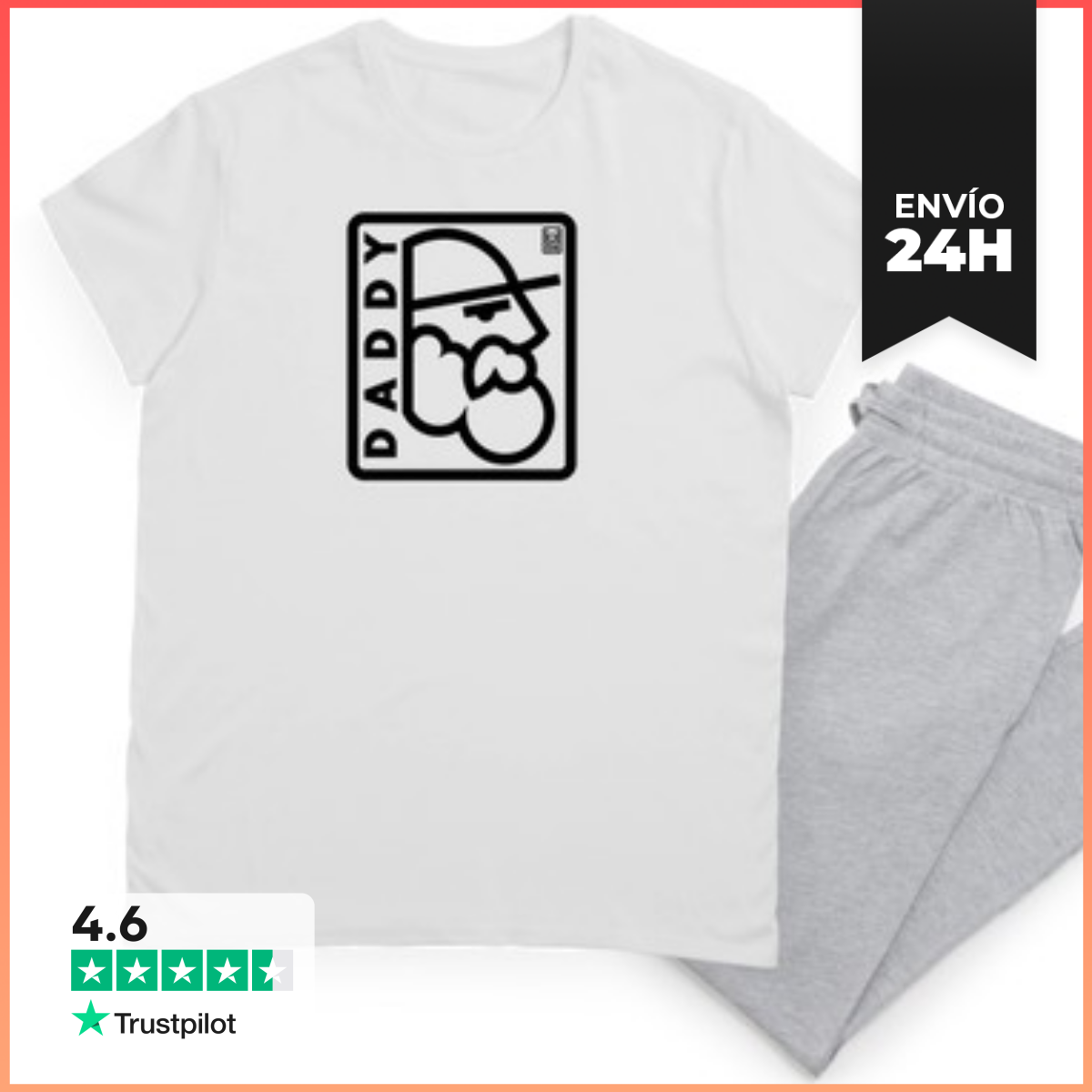 Pijama . LOGO DADDY CONTORNO POSITIVO LaTostadora