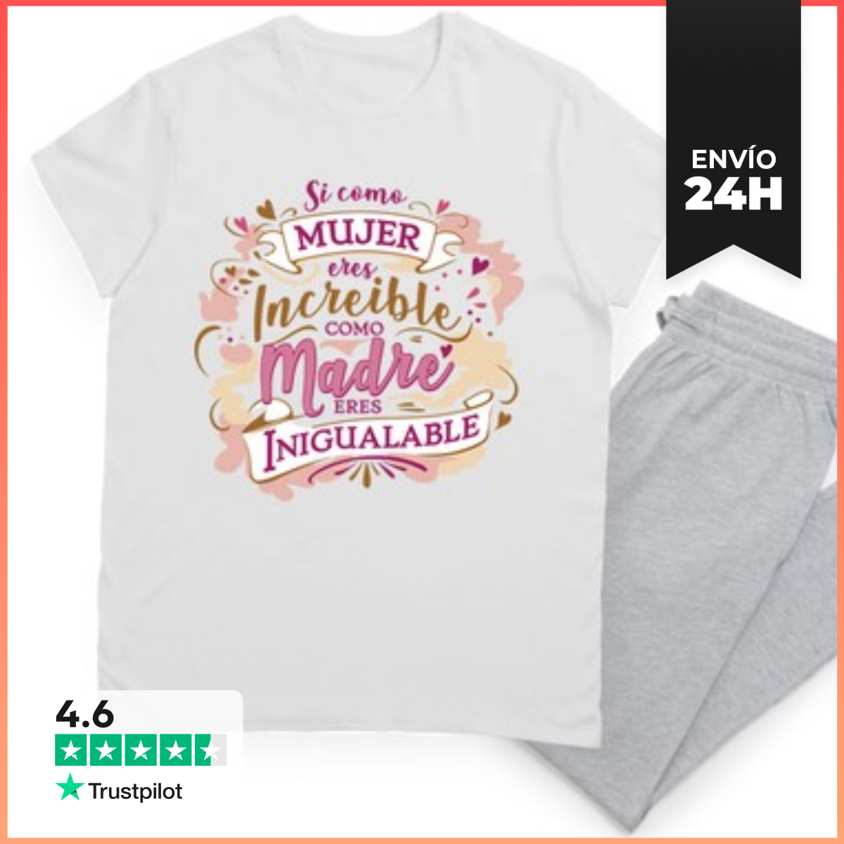 Pijama Mujer Increíble Madre Inigualable LaTostadora