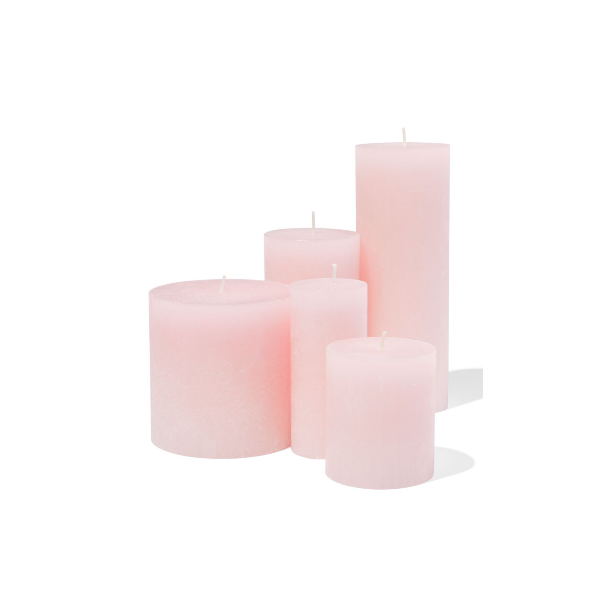 HEMA Rustieke kaarsen lichtroze (lichtroze)