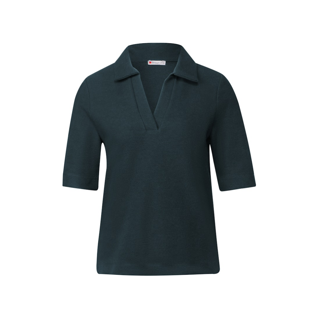 Street One - Damen T-Shirt - Grün - Größe: 40 - bei Tara-M