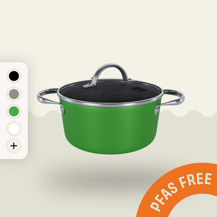 Cook&Pan Go Green Honey Kookpan met deksel 24 cm