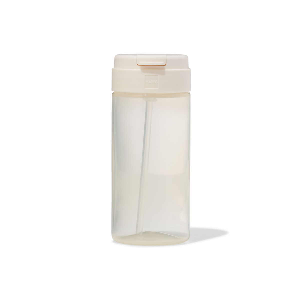 HEMA HEMA Schoolbeker Met Rietje 300ml Beige (beige)