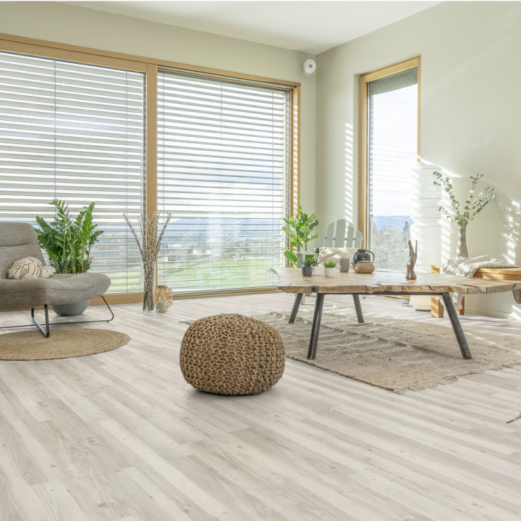 Lame de sol PVC effet bois auto-adhésive ceruse blanc vs Gerflor - 91.4 cm x 15.2 cm x 0.2 cm — vue 3