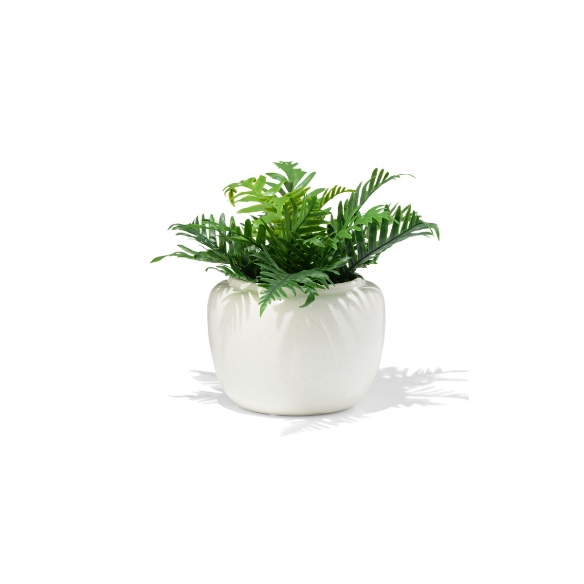 HEMA HEMA Bloempot ⌀12.2x13.5cm Keramiek Spikkel Crème (creme)