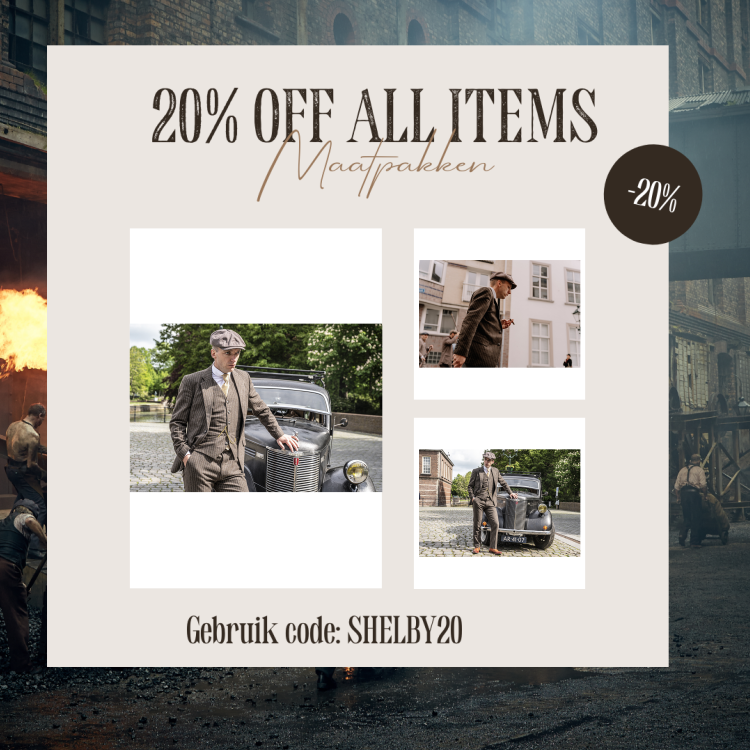 Maatpak Voor Heren | 3-delig Pak | Bruin Gestreept Tweed | Luca Changretta | Peaky Blinders | Peaky Blinders