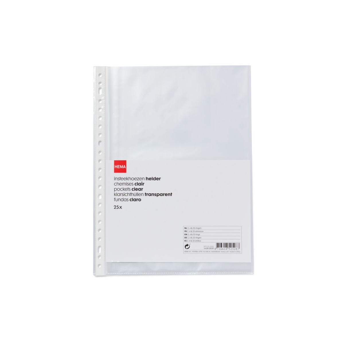 HEMA HEMA Insteekhoezen 23-rings - 25 Stuks