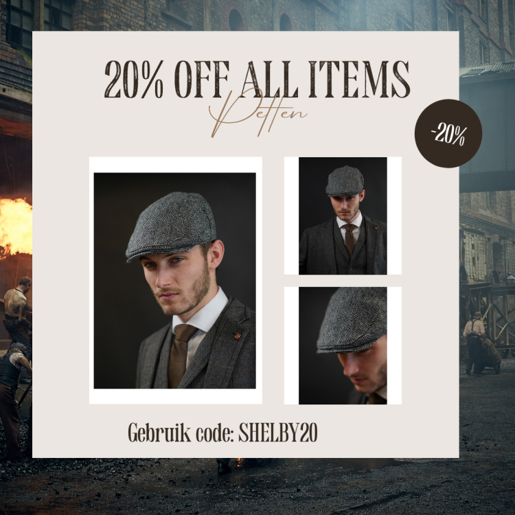 Heather Highland Pet | Harris Tweed | Klassieke Flat Cap | Grijs | Peaky Blinders