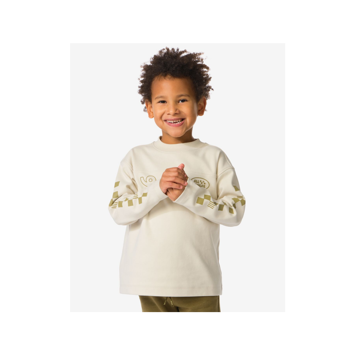 HEMA Kinder T-shirt blokken donkergrijs (donkergrijs)