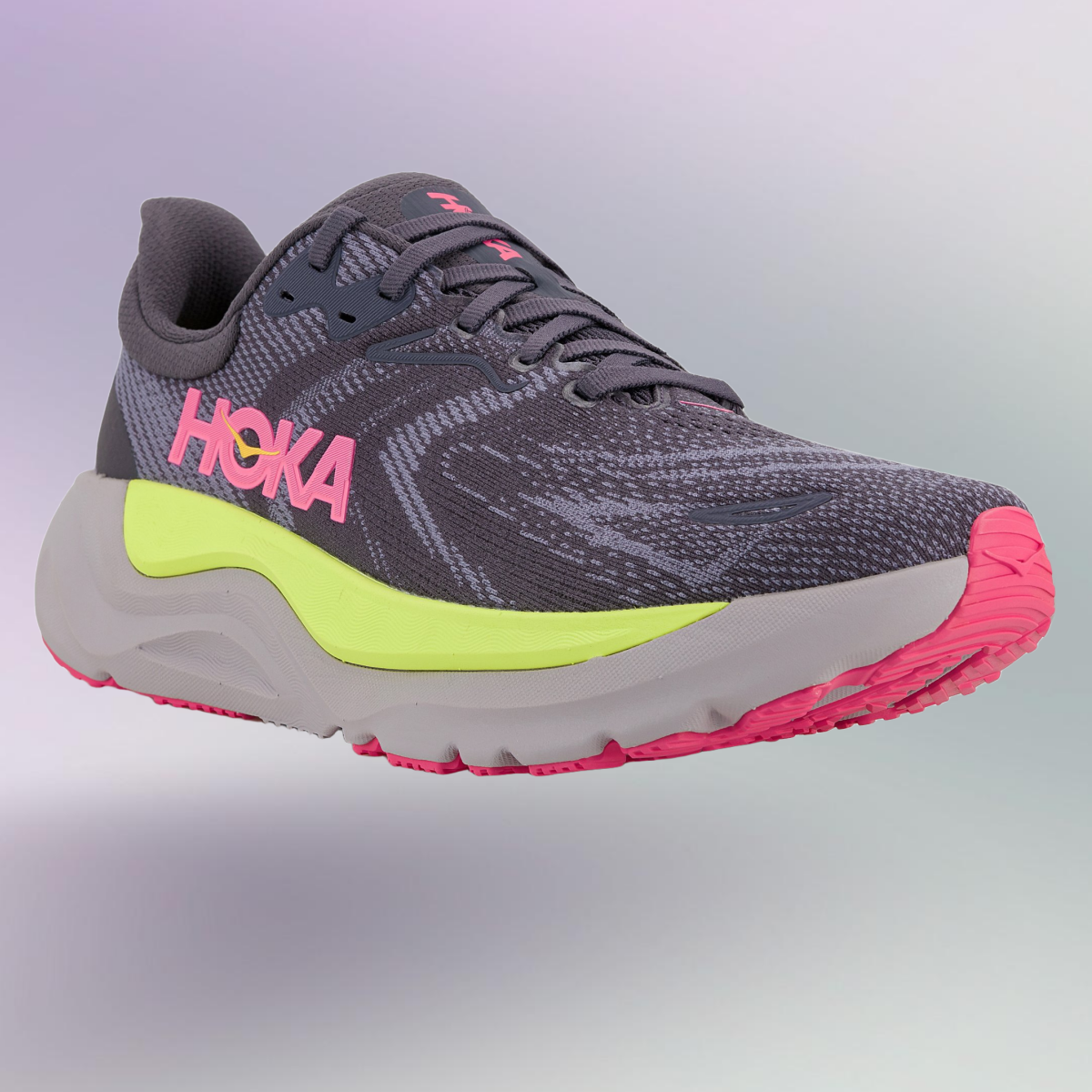Chaussure Running Hoka One One Arahi 8 Neon Pack - Gris/argent - pour Femme - taille 40