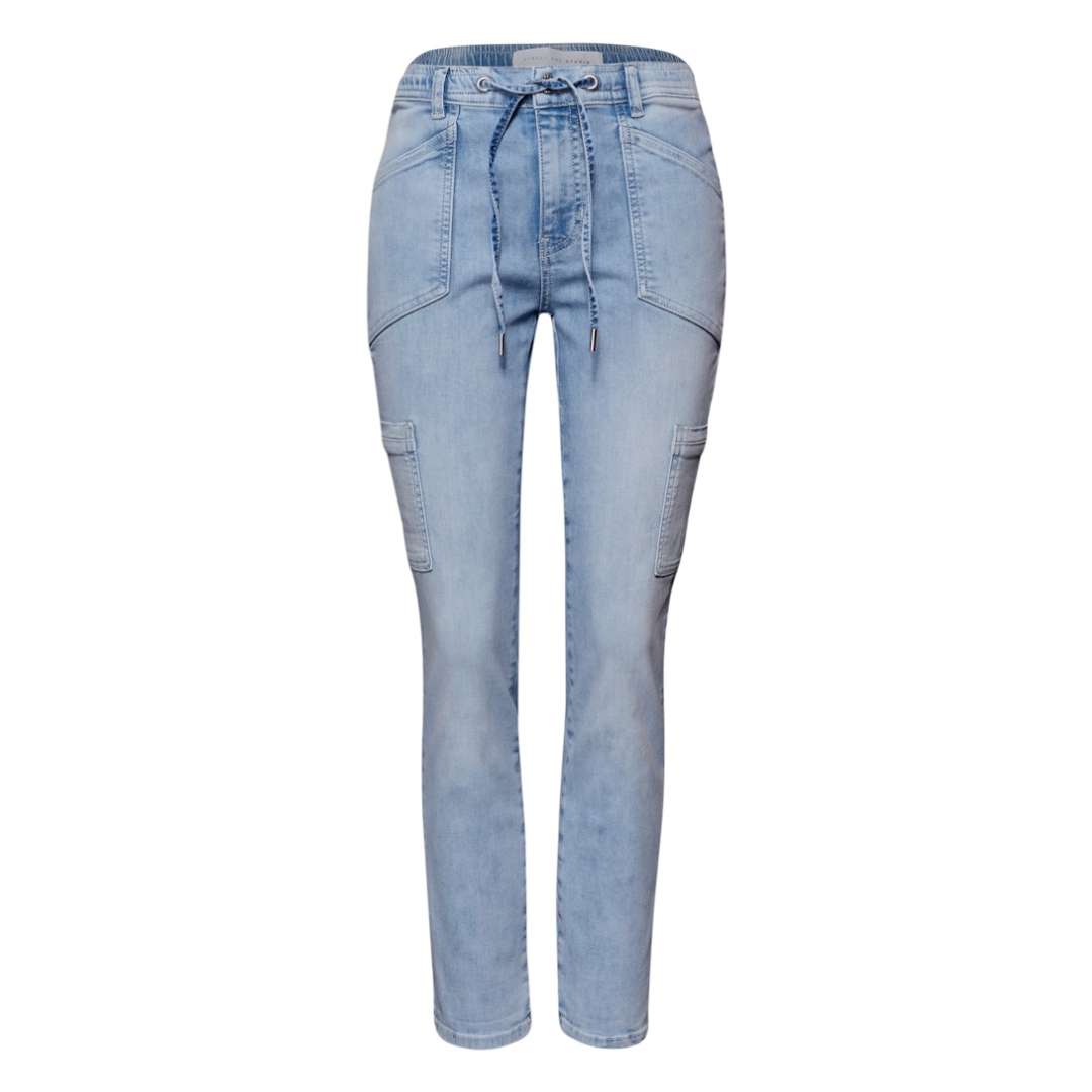 STREET ONE STUDIO - Damen Jeans - light bleached wash - Größe: 31-28 - bei Tara-M