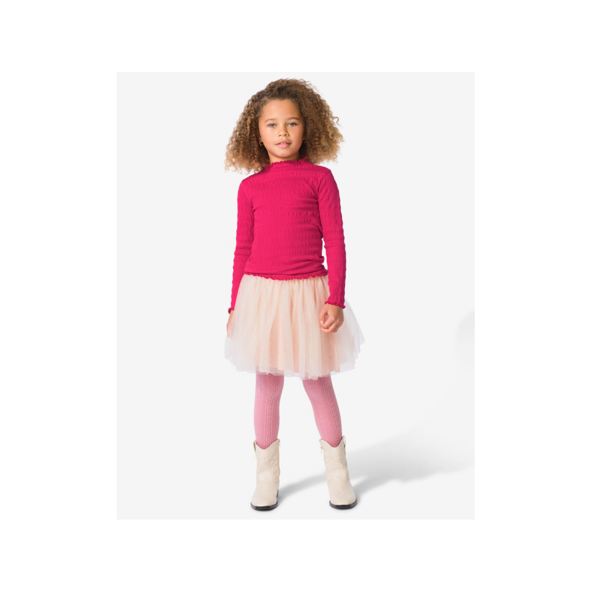 HEMA Kinderrok tule ecru (ecru)