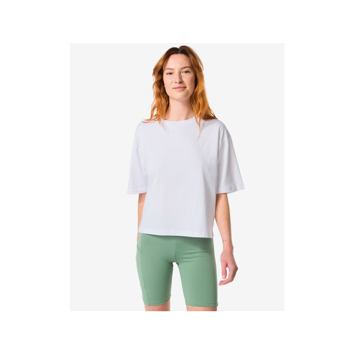 HEMA HEMA Dames T-shirt Boxy Fit Wit (wit)