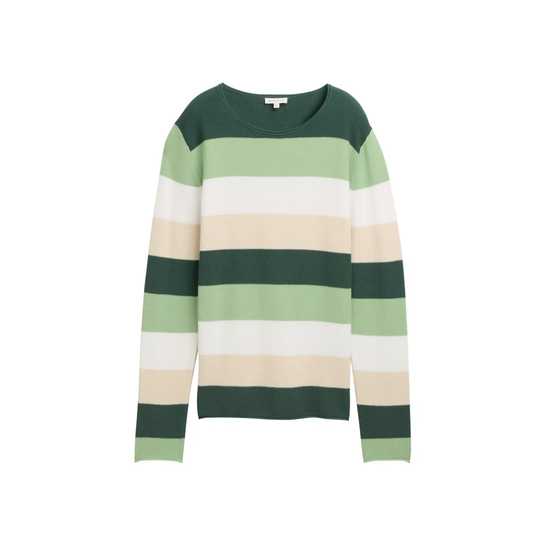 Tom Tailor - Damen Pullover - Grün/Braun - Größe: L - bei Tara-M
