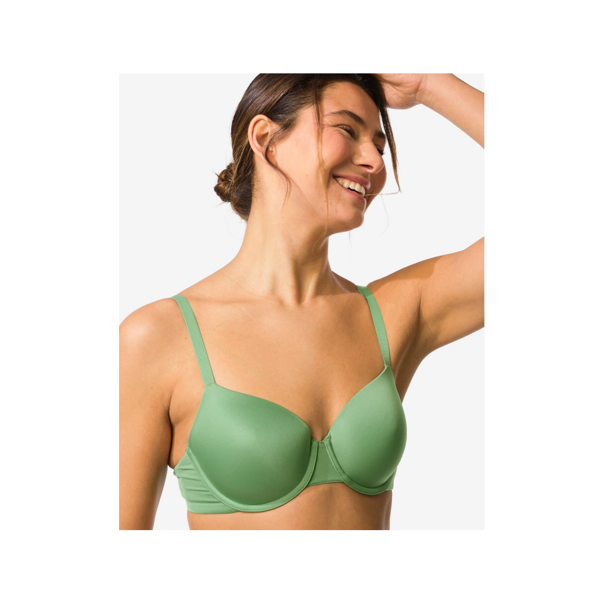 HEMA HEMA Voorgevormde Bh Met Beugel Groen (groen)