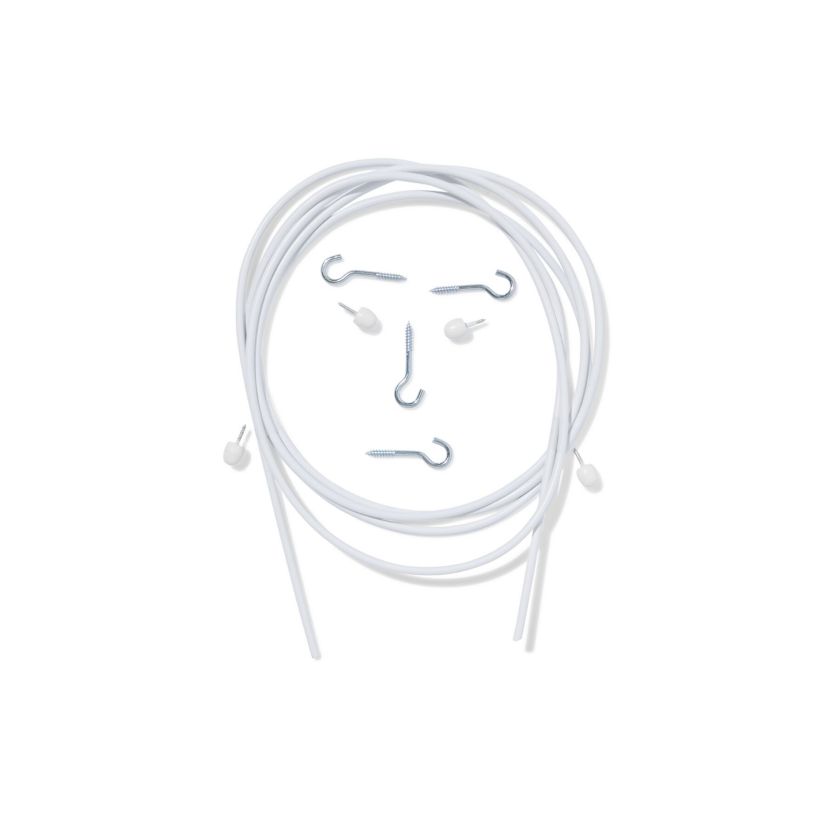 HEMA HEMA Gordijnenset Spiraal 2.5m (wit)