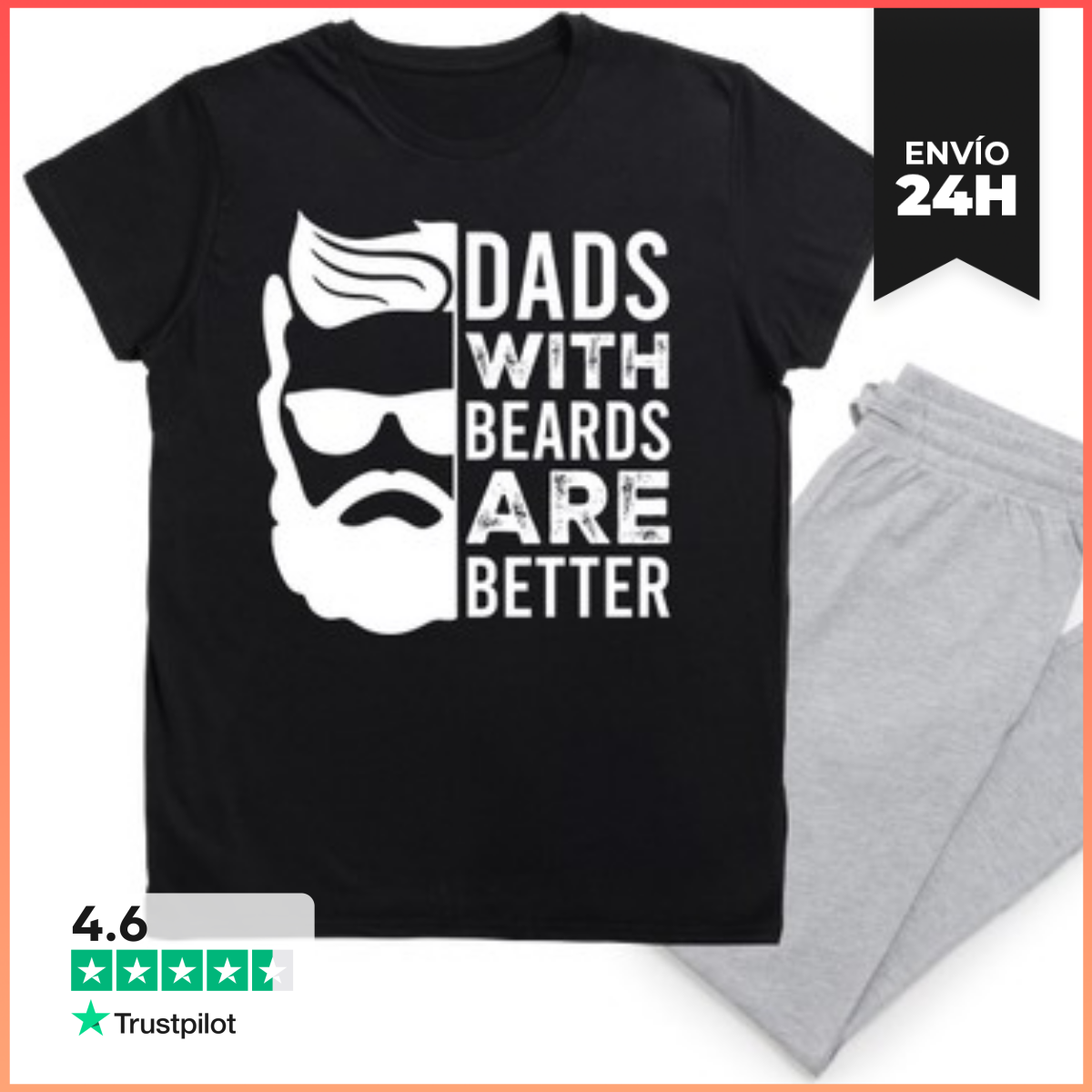 Pijama DADS WITH BEARDS ARE BETTER laTostadora