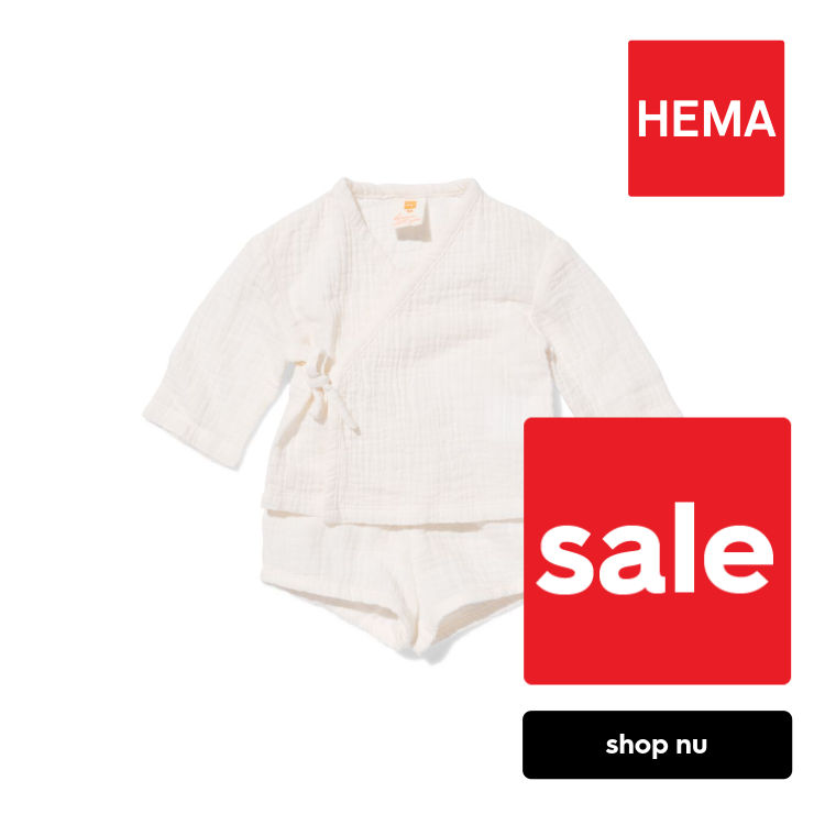 HEMA Newborn kledingset mousseline gebroken wit (gebroken wit)
