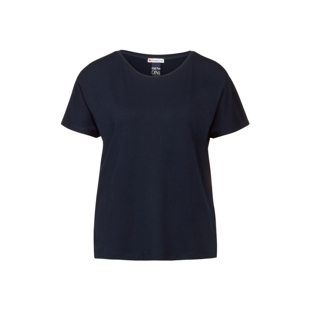 Street One - Damen T-Shirt - Blau - Größe: 42 - bei Tara-M