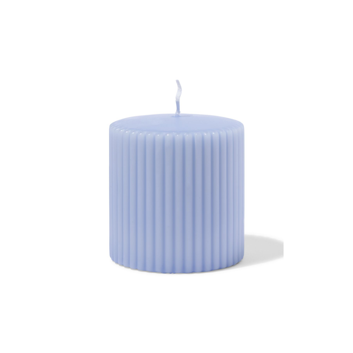 HEMA HEMA Stompkaars ⌀10x10cm Ribbel Lichtblauw (lichtblauw)