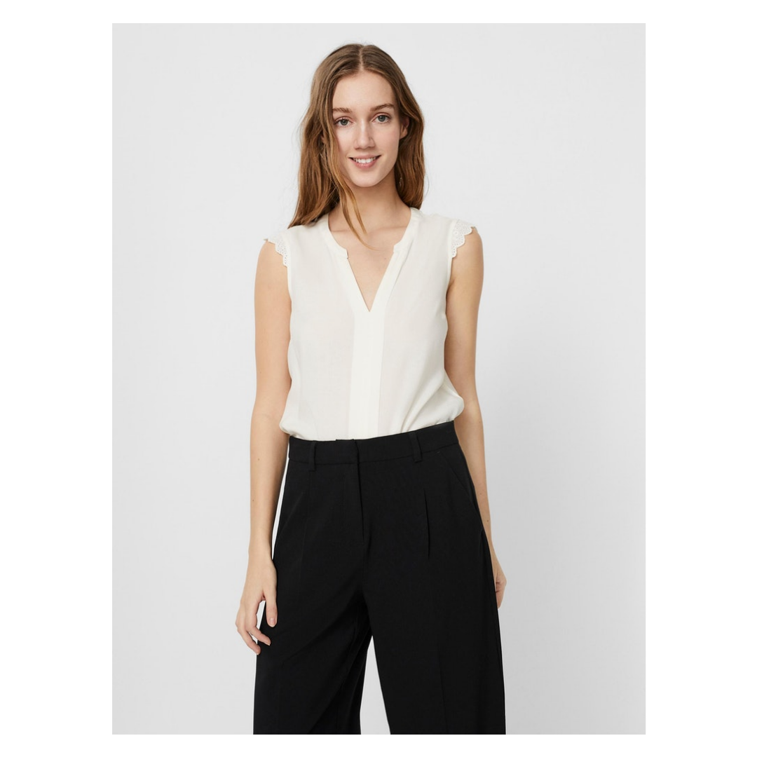 Vero Moda - Damen Kurzarmbluse - Weiß - Größe: S - bei Tara-M