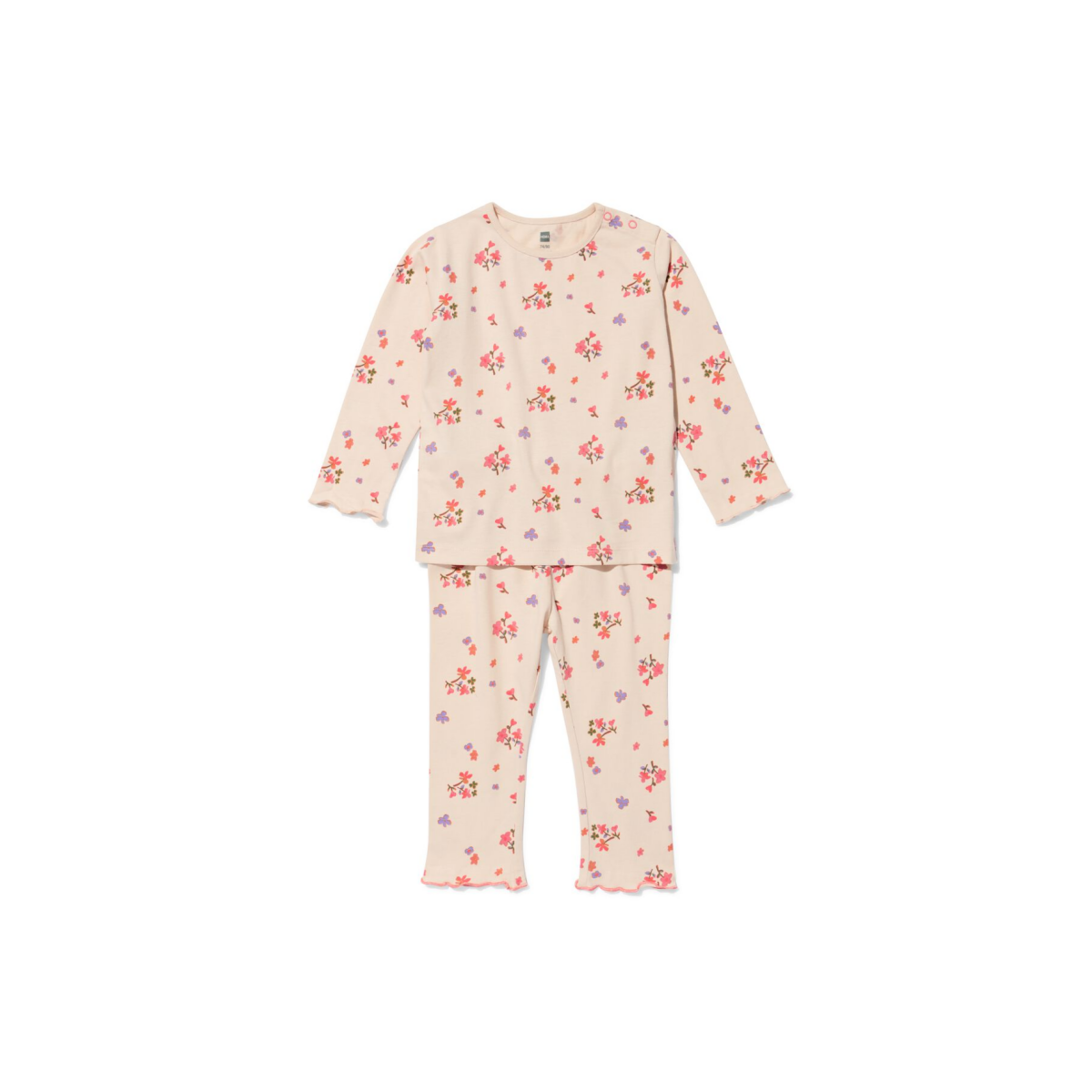 HEMA HEMA Babypyjama Bloemen Roze (roze)