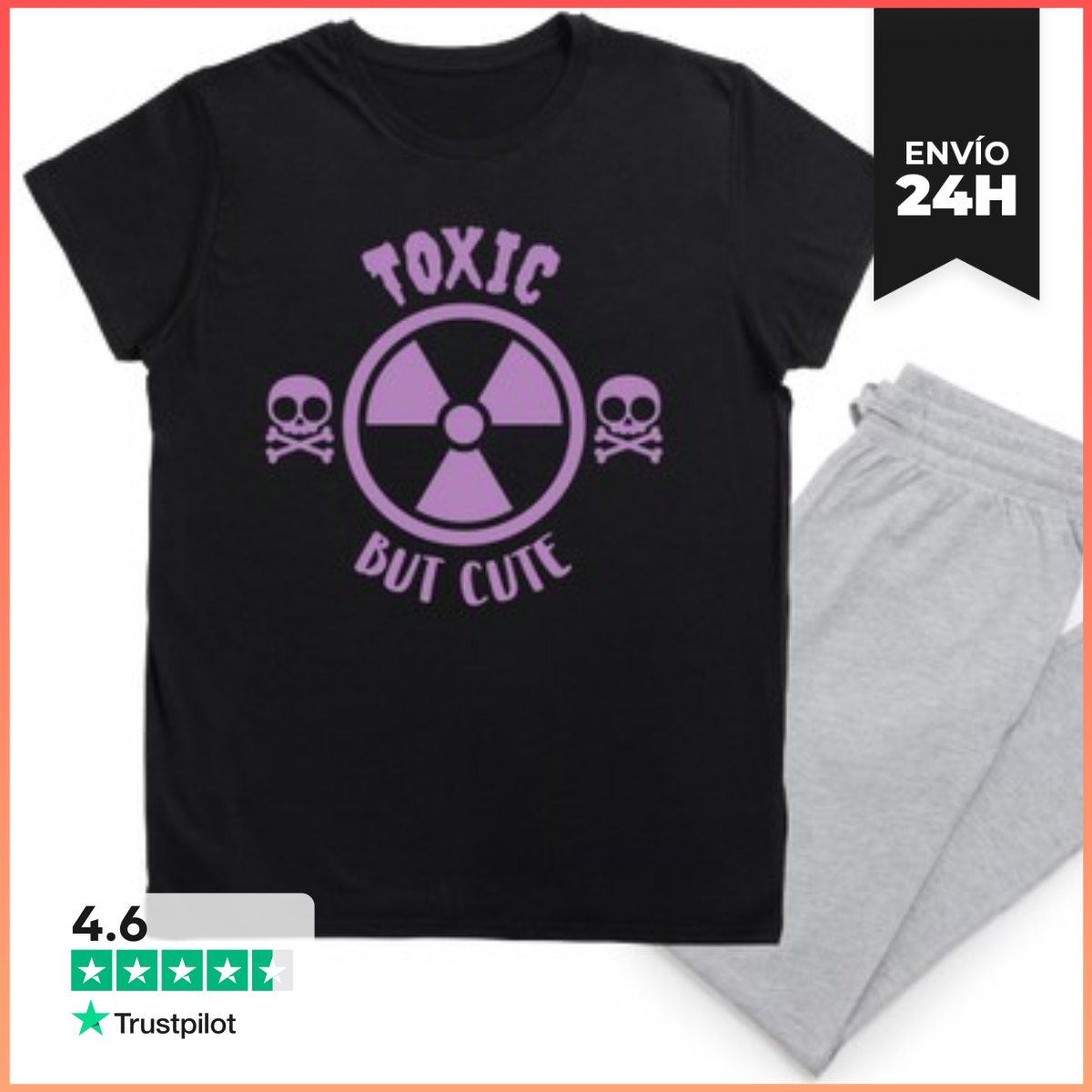 Pijama Señal de advertencia tóxica pero linda laTostadora