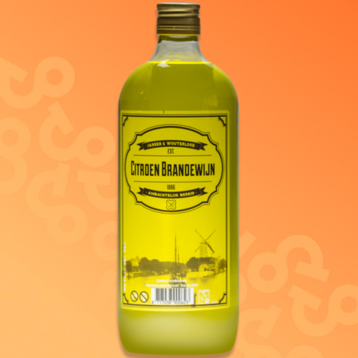 Bottle of Jansen en Wouterlood Lemon Brandy 1 liter