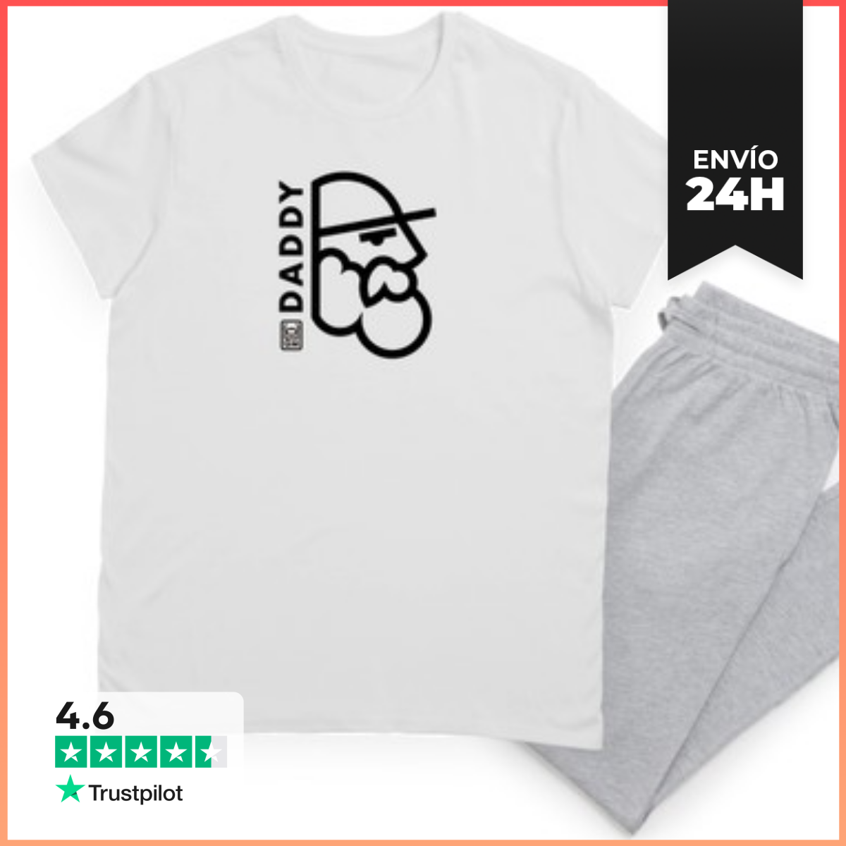 Pijama . DADDY SIN MARCO NEGROTRAZO GRUESO LaTostadora
