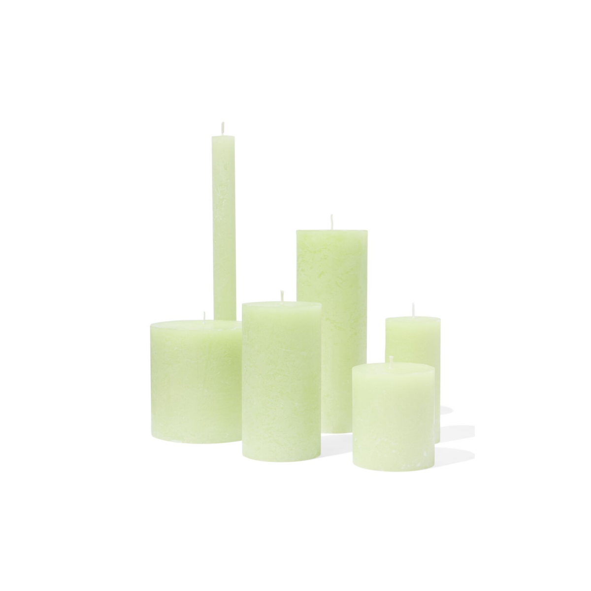 HEMA Rustieke kaarsen mintgroen (mintgroen)