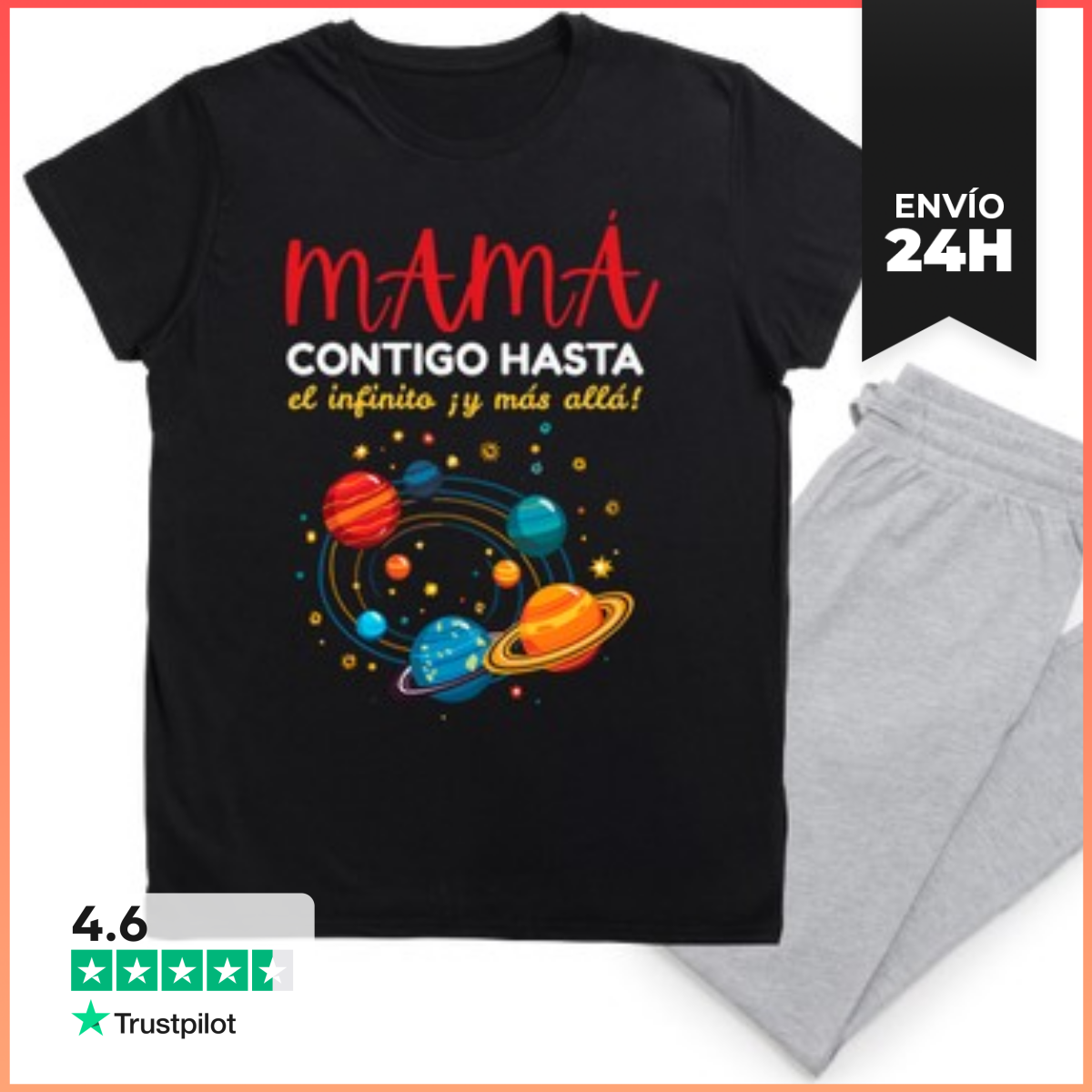 Pijama Mamá Contigo Hasta El Infinito Y Más Allá LaTostadora