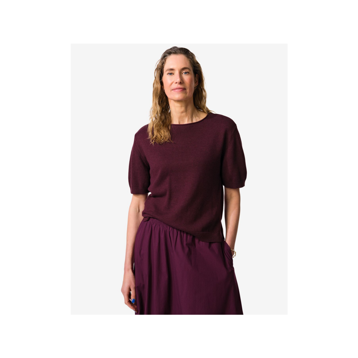 HEMA Damestrui Gael fijngebreid bordeauxrood (bordeauxrood)