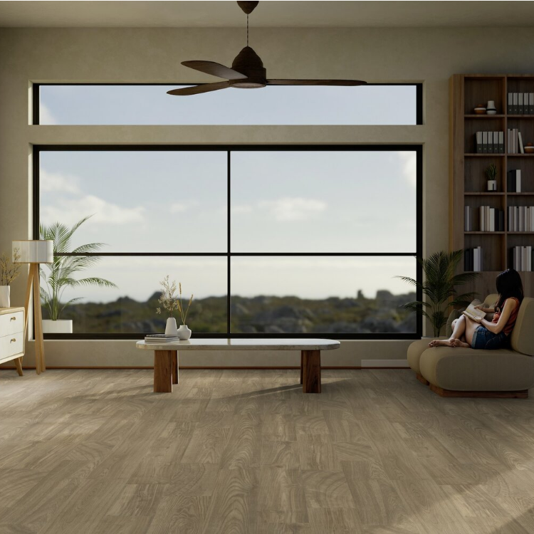 Rouleau 4m de sol PVC effet bois pose libre woodring honey Gerflor - 3000 cm x 400 cm x 0.25 cm