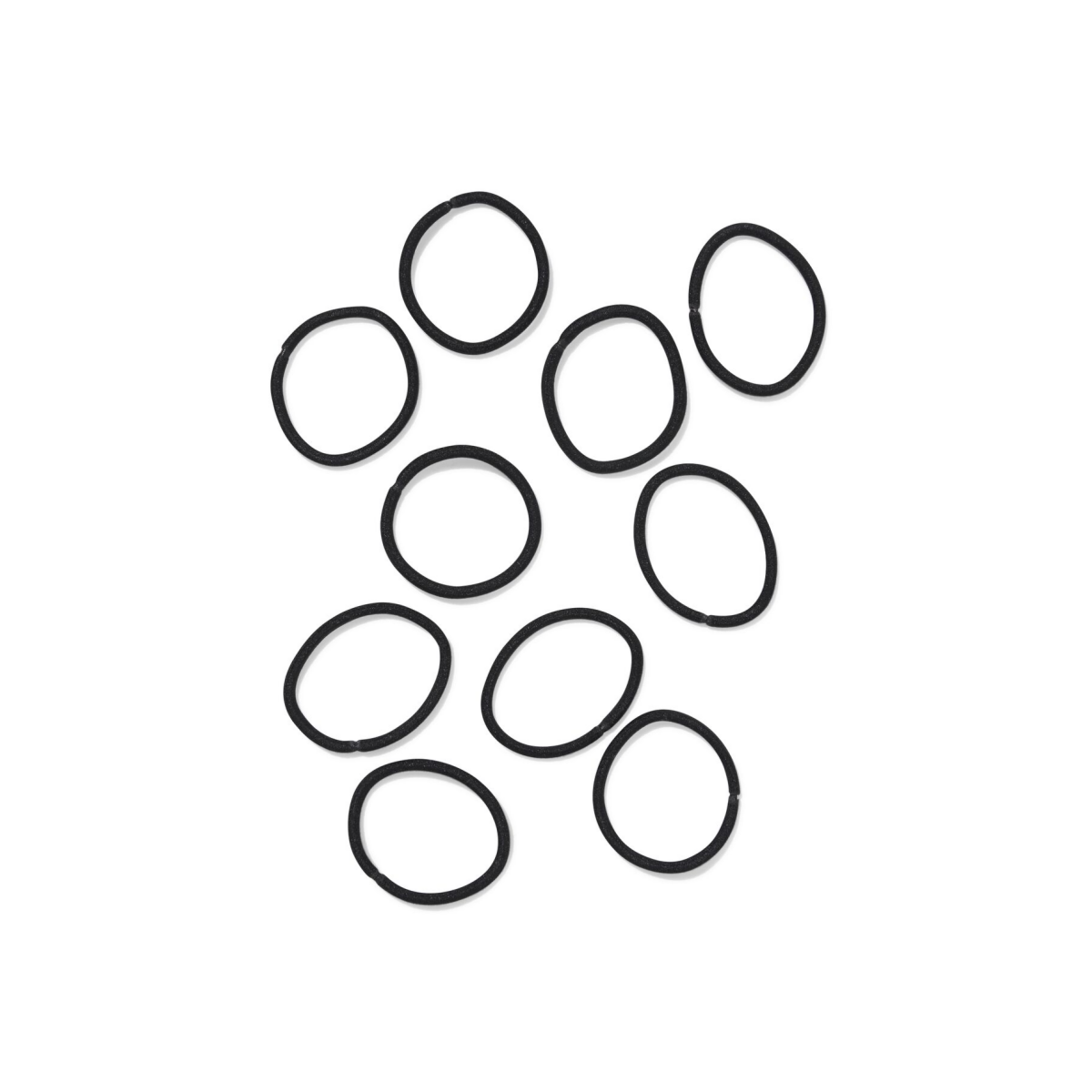 HEMA Haarelastiekjes zwart- 10 stuks (zwart)