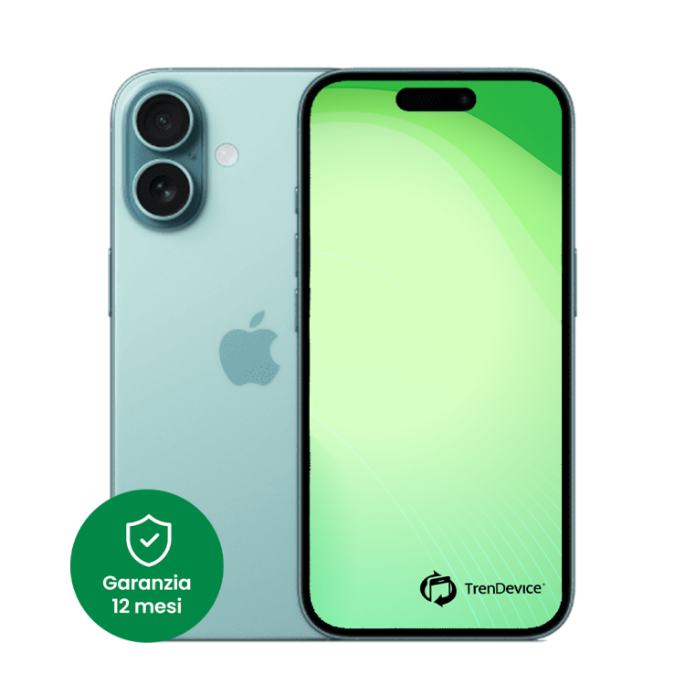 iPhone 16 128 GB Verde acqua Sim Card (include slot sim) A Ricondizionato