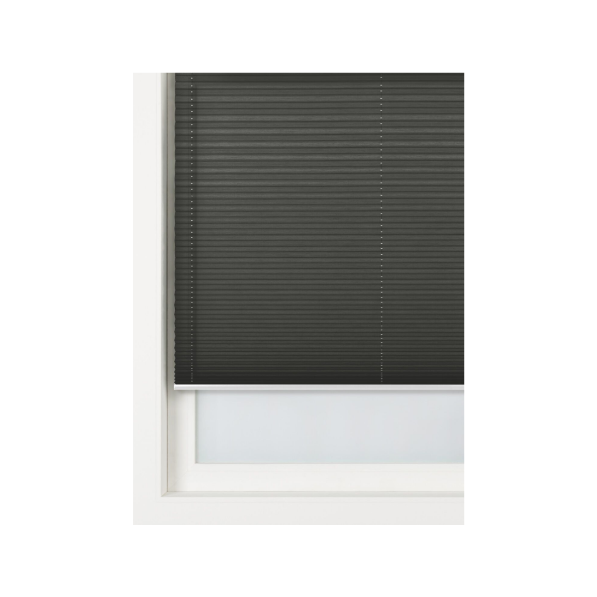 HEMA Plisse enkel structuur lichtdoorlatend donkergrijs (donkergrijs)