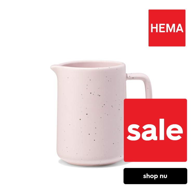 HEMA Melkkan 180ml aardewerk spikkel roze (roze)