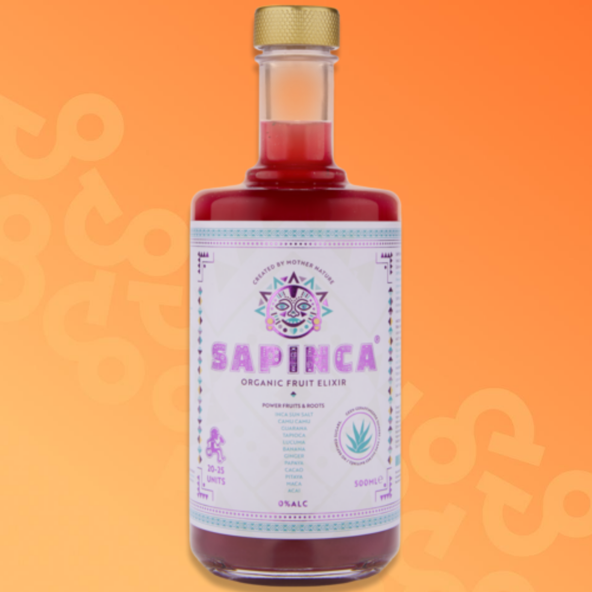 Bottle of Sapinca Organic Fruit Elixir 50 cl