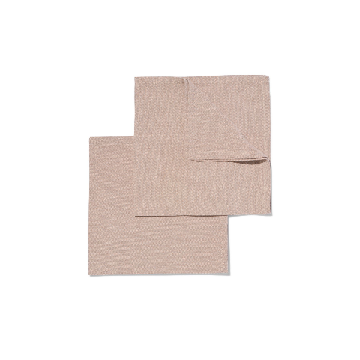 HEMA HEMA Servetten Beige Met Glitters Chambray Katoen 47x47 - 2 Stuks (zand)