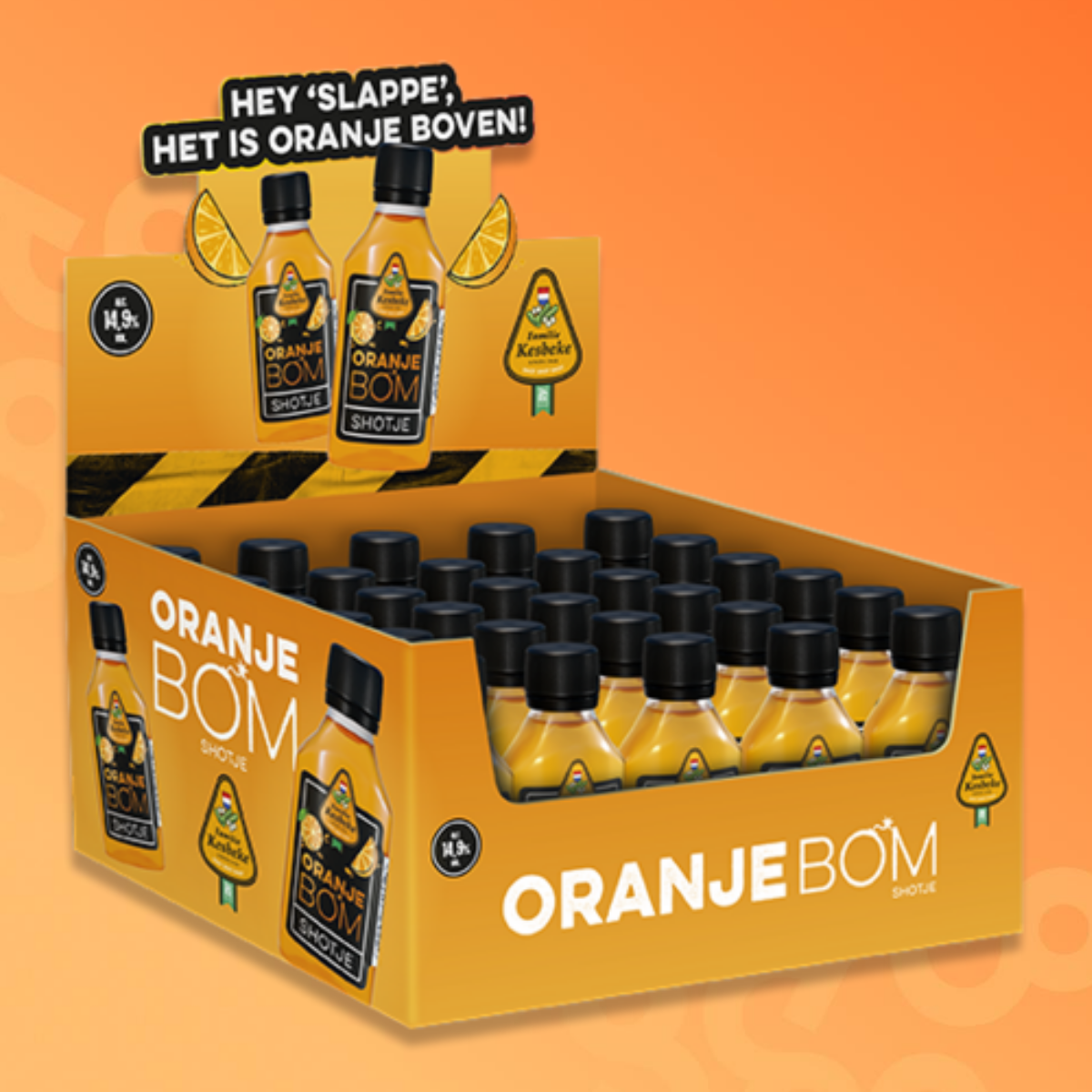 Kesbeke Oranje Bom shot 30 bottles of 2 cl