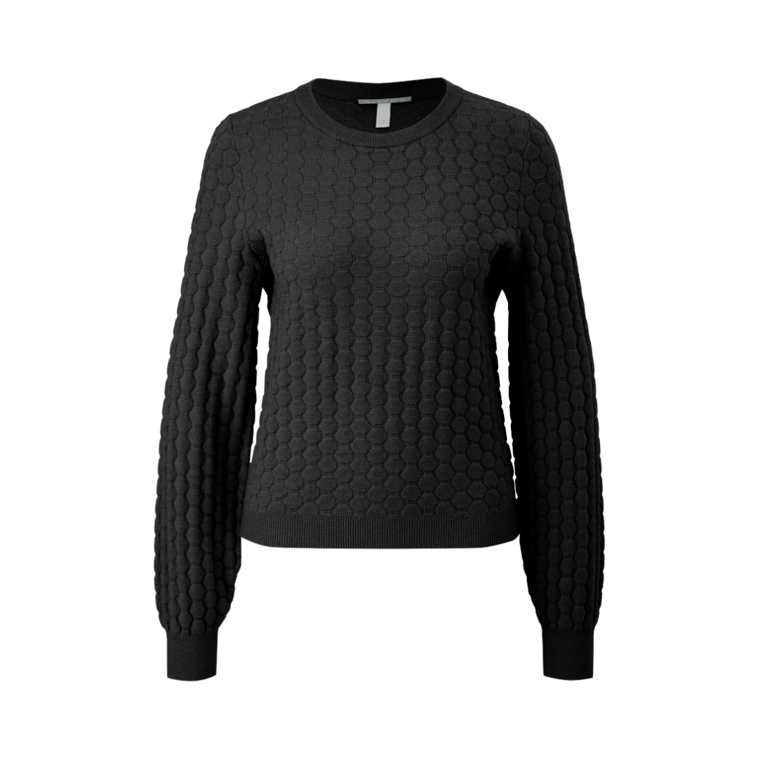 QS - Damen Pullover - Schwarz - Größe: S - bei Tara-M