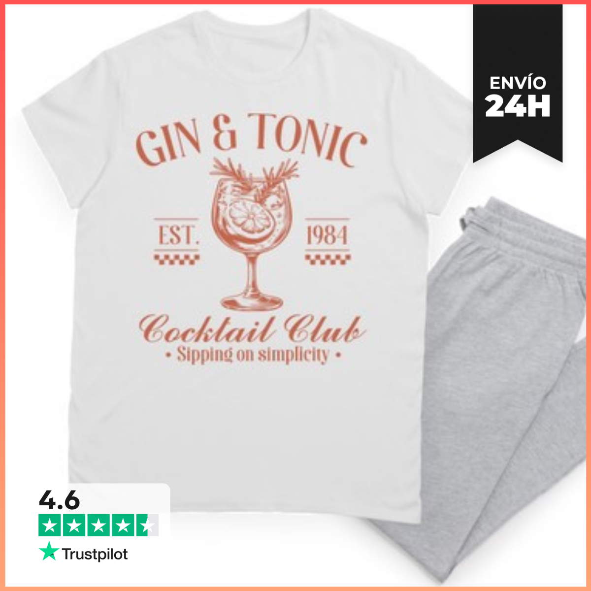 Pijama GIN AND TONIC COCKTAIL CLUB EST 1984 laTostadora